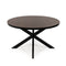 Stalux Ronde eettafel 'Daan' 148cm, kleur zwart bruin hout