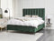 Beliani SEZANNE - Bed met opbergruimte - Donkergroen - 160 x 200 cm - Fluweel