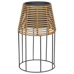 Beliani BORAGO - Bloempot set van 2 - Lichtbruin - PE rotan