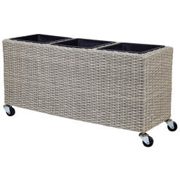 Beliani BELLIS - Plantenbak - Bruin - PE rotan