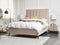 Beliani SEZANNE - Slaapkamerset - Taupe - 140 x 200 cm - Fluweel