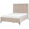 Beliani SEZANNE - Slaapkamerset - Taupe - 140 x 200 cm - Fluweel