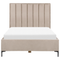 Beliani SEZANNE - Slaapkamerset - Taupe - 140 x 200 cm - Fluweel