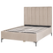 Beliani SEZANNE - Slaapkamerset - Taupe - 140 x 200 cm - Fluweel