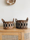 Uma Cantik Planter Low Basket Black - L