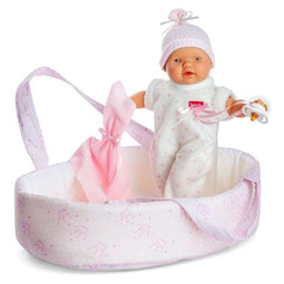 Babypop Berjuan 351 Mandje Roze 28 cm (28 cm)