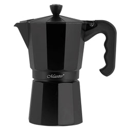 Italiaanse Koffiepot Feel Maestro MR-1666-9-BLACK Zwart Aluminium 450 ml 9 Kopjes