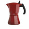Italiaanse Koffiepot JATA Cafetera de inducción roja vulcano HCAF2009 Rood Aluminium