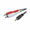 Kabel Audio Jack naar 2 RCA 3GO CA101 (2 m) Zwart