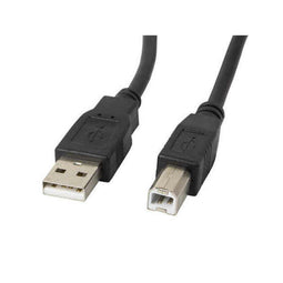 Kabel USB 2.0a naar USB B Lanberg Zwart 0,5 m