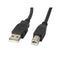 Kabel USB 2.0a naar USB B Lanberg Zwart 0,5 m