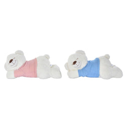 Knuffelbeer DKD Home Decor 70 x 30 x 30 cm Blauw Roze Wit Kinderen (2 Stuks)
