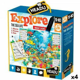 Puzzel HEADU Explore the Sea Life (4 Stuks)