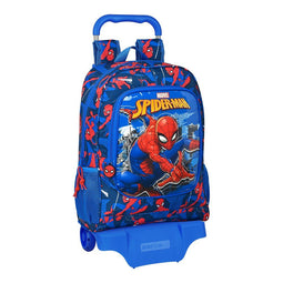 Schoolrugzak met Wielen Spiderman Great Power Rood Blauw (32 x 42 x 14 cm)