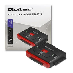 USB-naar-SATA-adapter voor Harde Schijf Qoltec 50645 IDE