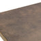 Stalux Eettafel 'Gijs' 200 x 100cm, kleur goud lederlook bruin
