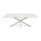 Stalux Eettafel 'Gijs' 200 x 100cm, kleur wit wit marmer