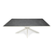 Stalux Eettafel 'Gijs' 180 x 100cm, kleur wit zwart marmer