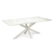 Stalux Eettafel 'Gijs' 240 x 100cm, kleur wit wit marmer