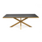 Stalux Eettafel 'Gijs' 180 x 100cm, kleur goud zwart eiken