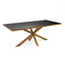 Stalux Eettafel 'Gijs' 180 x 100cm, kleur goud zwart eiken