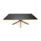 Stalux Eettafel 'Gijs' 180 x 100cm, kleur goud zwart eiken