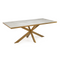 Stalux Eettafel 'Gijs' 180 x 100cm, kleur goud beton