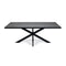 Stalux Eettafel 'Gijs' 180 x 100cm, kleur zwart zwart marmer