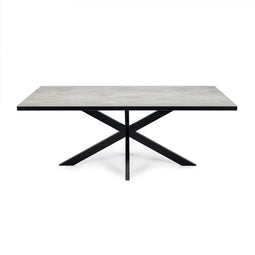 Stalux Eettafel 'Gijs' 200 x 100cm, kleur zwart beton