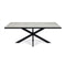 Stalux Eettafel 'Gijs' 200 x 100cm, kleur zwart beton