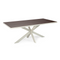 Stalux Eettafel 'Gijs' 200 x 100cm, kleur wit bruin hout
