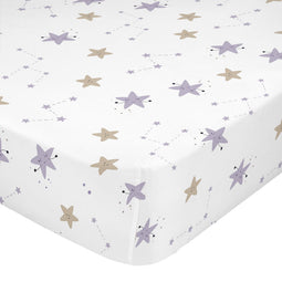 Happy Friday Fitted sheet Moons 90x200x32 cm (Single) Multicolor