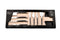 8 Kaasmessen Zwart met houten Serveerplank 'Premium Line'