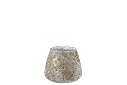 TEALIGHT HOLDER GLASS GREY S