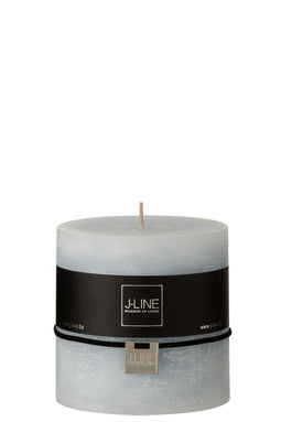 J-Line cilinderkaars - lichtblauw - 75U - 6 stuks