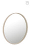 MIRROR ROUND LEATHER BEIGE L