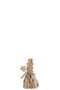 J-Line figuur + Ster Takken - hout - naturel - small
