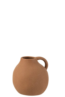 VASE JUG CERAMIC BROWN SMALL