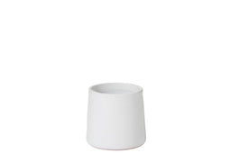 J-Line bloempot Rond - keramiek - wit - small - Ø 18.00 cm - 2 stuks