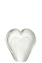 PAPERWEIGHT HEART GLASS WH L