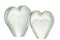 PAPERWEIGHT HEART GLASS WH L