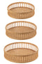 S/3 TRAY ROUND BAMBOO NAT