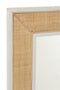 J-Line spiegel Molly Exotiek - hout/rotan - wit - medium