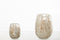 J-Line doos 4 geurkaars Deluxe - glas - zilver