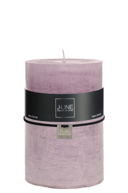J-Line cilinderkaars - lavendel - extra large - 120u - 6 stuks