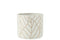 J-Line bloempot Blad - keramiek - wit/goud - large - Ø 19.00 cm