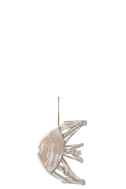 J-Line hanger vis - hout - naturel