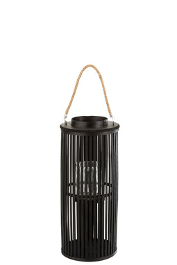 LANTERN TUBE BAMBOO BLACK S