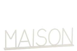 J-Line decoratie Maison - metaal - wit