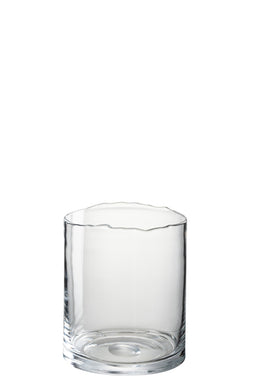 J-Line windlicht Onregelmatige Rand - kaarshouder - glas - transparant